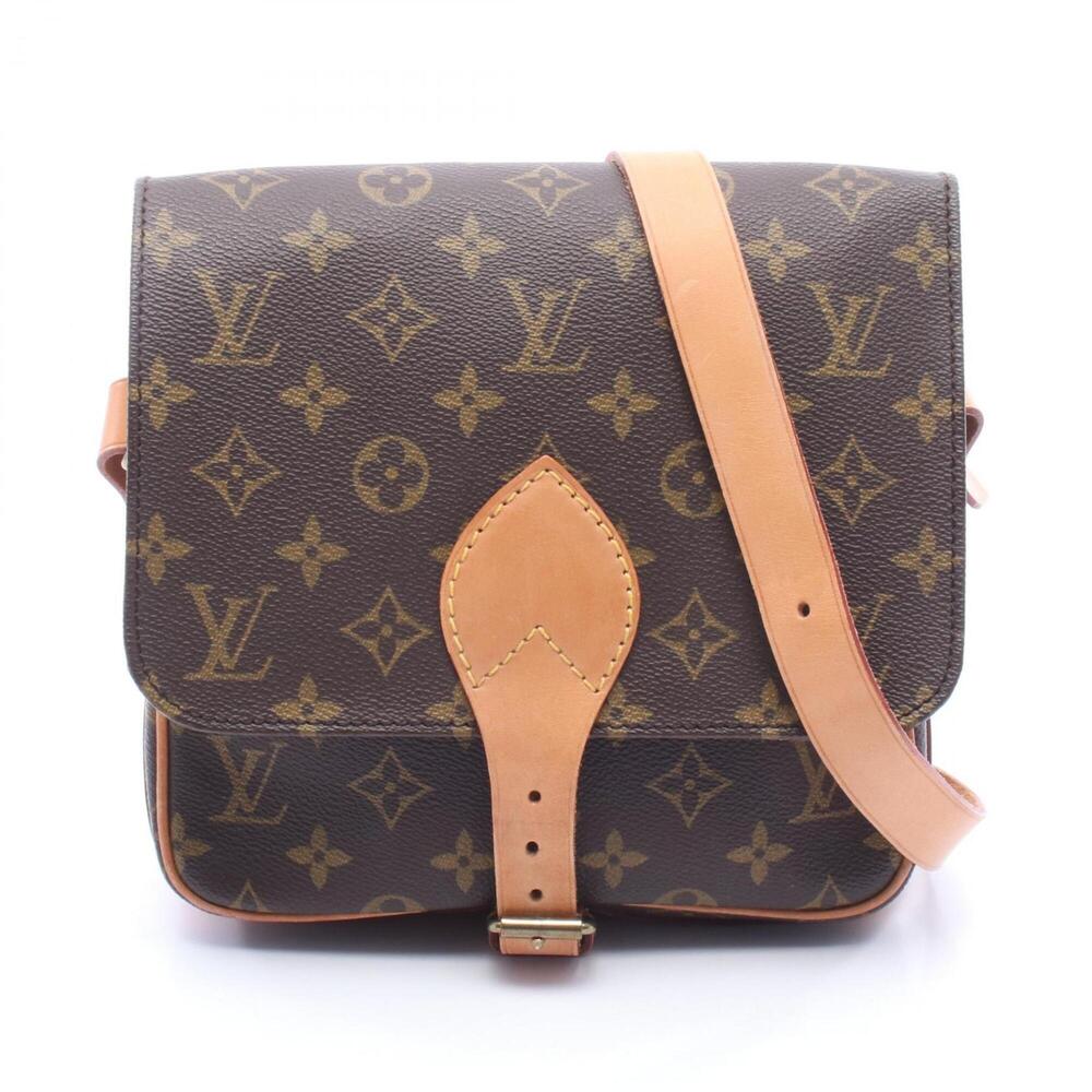 LOUIS VUITTON Authentic Brown Monogram Leather Shoulder Bag